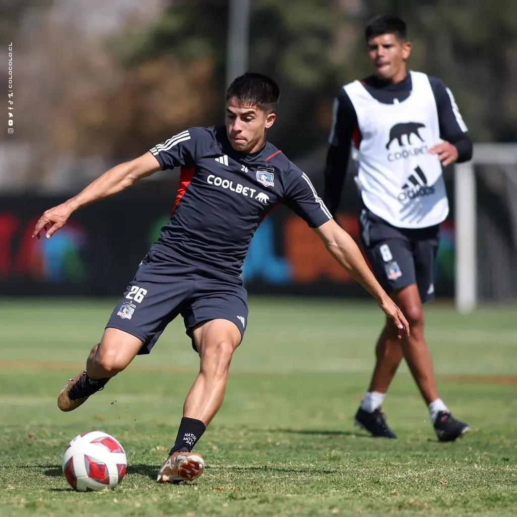 Matías Moya en Colo Colo. Crédito: Colo Colo.