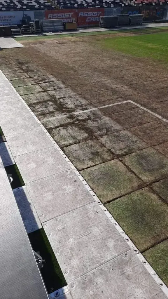 Así estaba la cancha del Estadio Monumental en la previa del concierto de The Cure.