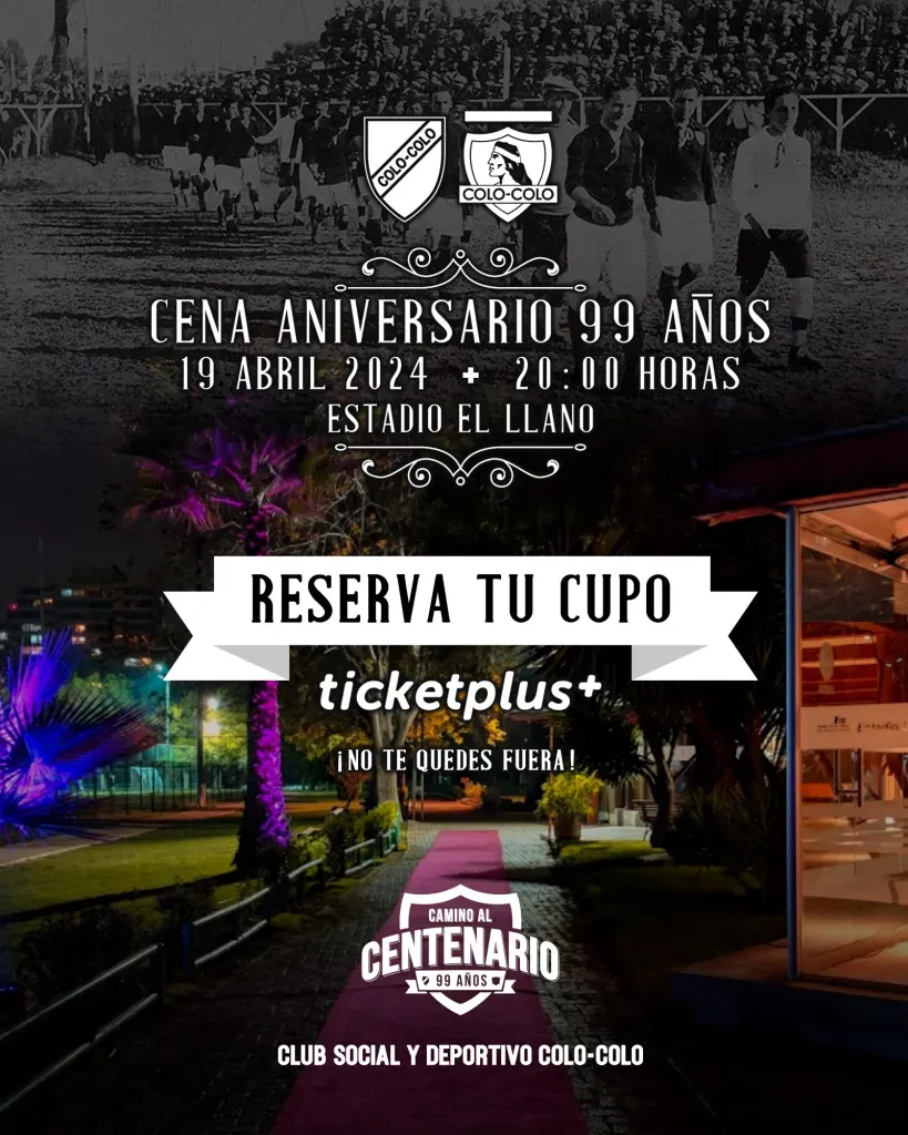 CSD Colo Colo puso a la venta las entradas para cena de aniversario.