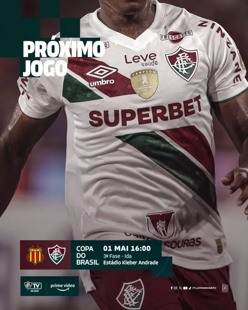 Próximo partido de Fluminense. (Foto: @FluminenseFC)