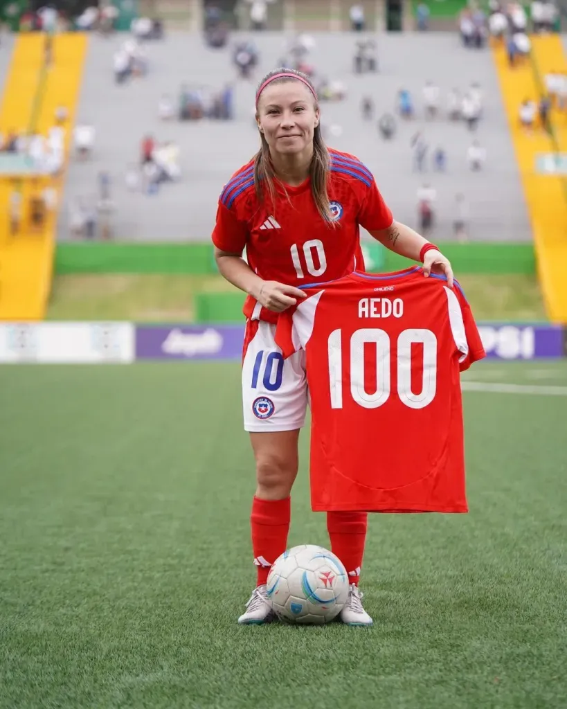 Yanara Aedo cumplió 100 partidos con la selección chilena. | Imagen: FFCh