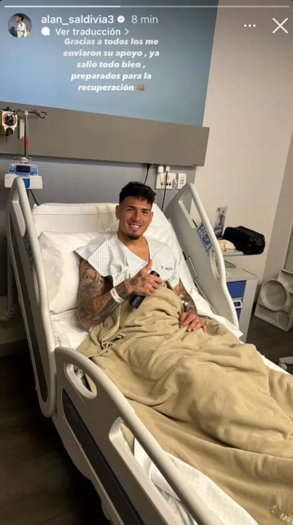 Alan Saldivia fue operado con éxito. | Imagen: Instagram Alan Saldivia