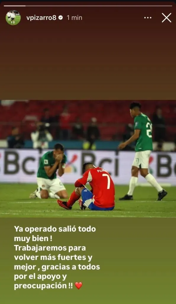 Imagen: Historias de Instagram de Vicente Pizarro.