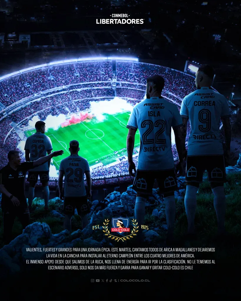 Colo Colo está listo para hacer historia frente a River Plate