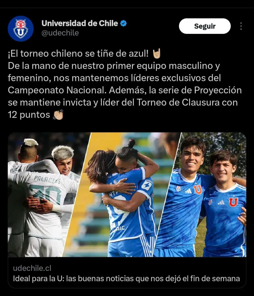 En la U tuvieron que bajar un posteo por culpa de los títulos de Colo Colo.