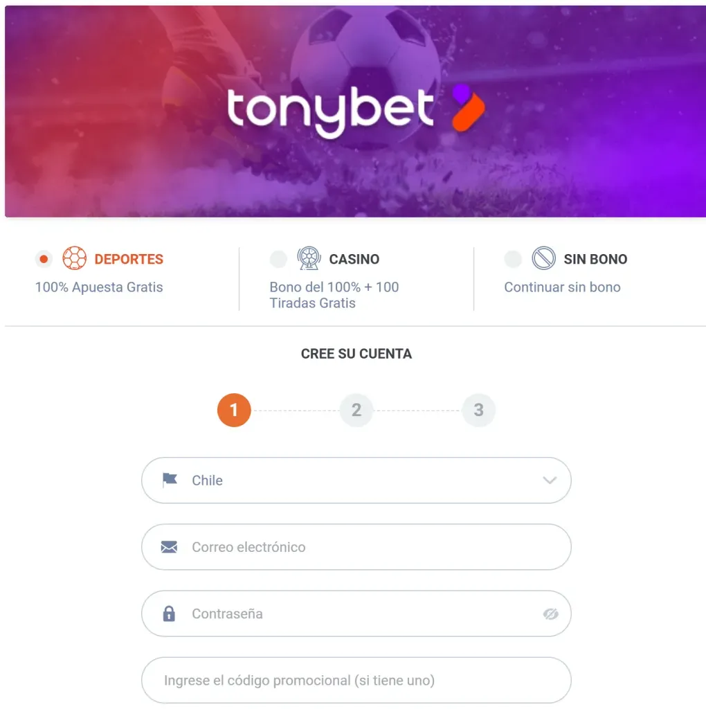tonybet registro