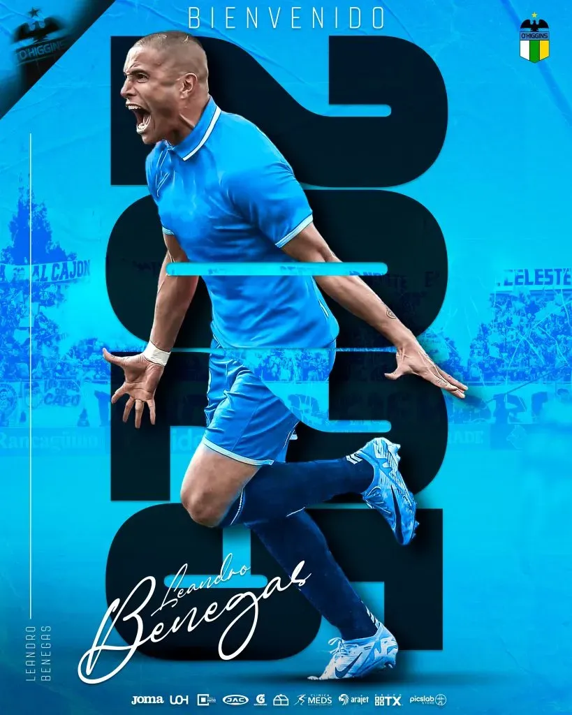 Leandro Benegas confirmado como refuerzo de O’Higgins. (Foto: @OHigginsoficial)