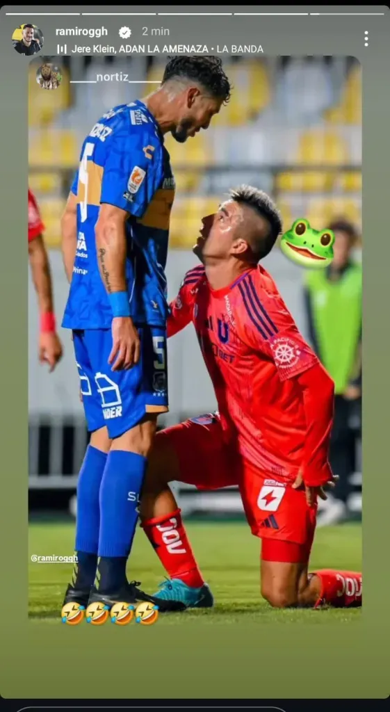 La imagen compartida por Ramiro González burlándose de la U.