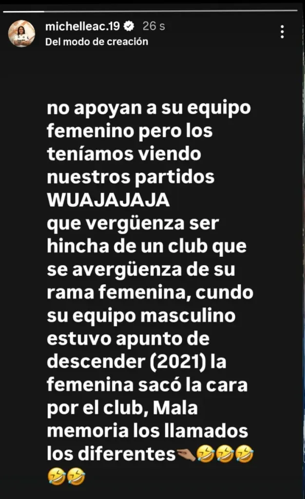 Michelle Acevedo tras la eliminación de Colo Colo Femenino