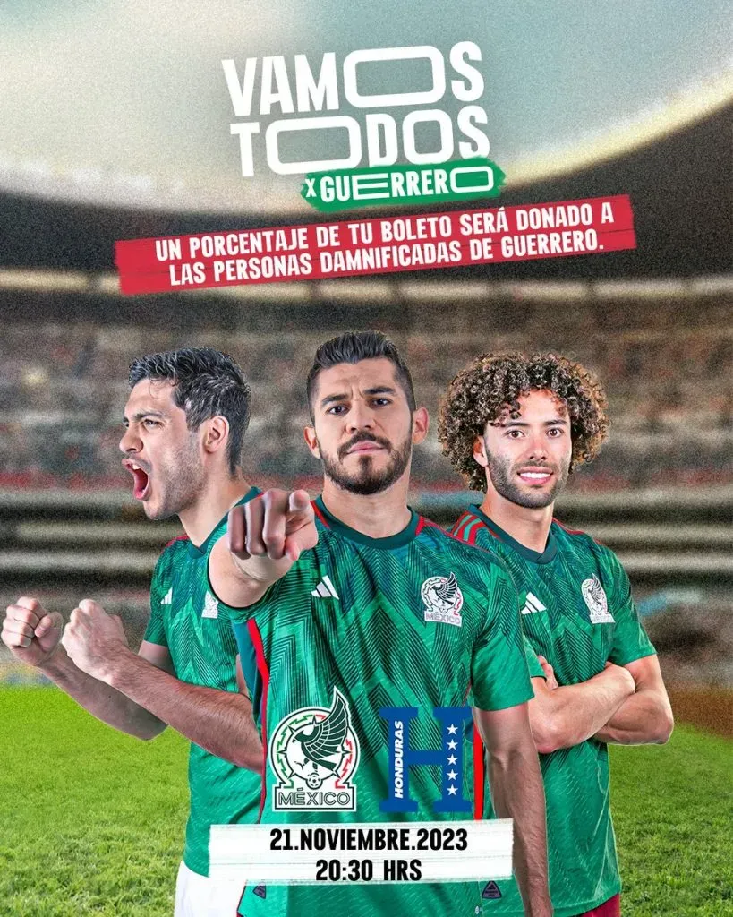 México donará parte de lo recaudado de las entradas del partido ante Honduras.