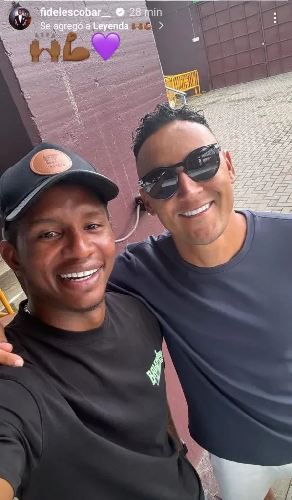 Keylor Navas se sacó una foto con Fidel Escobar (Instagram).