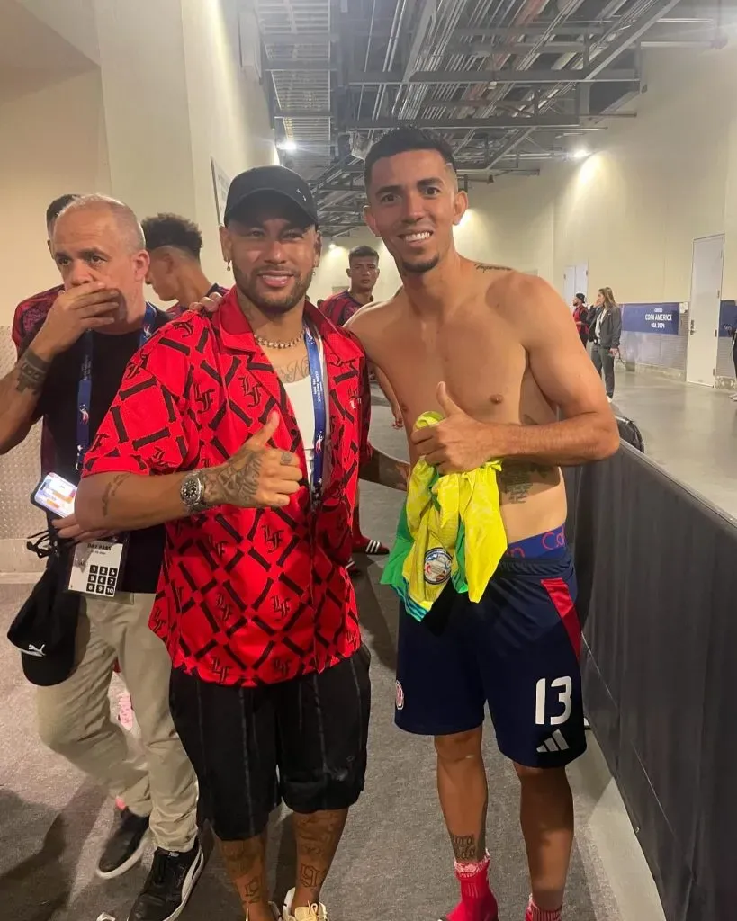 La foto con Neymar que Brenes se llevó en la Copa América 2024. (Instagram)