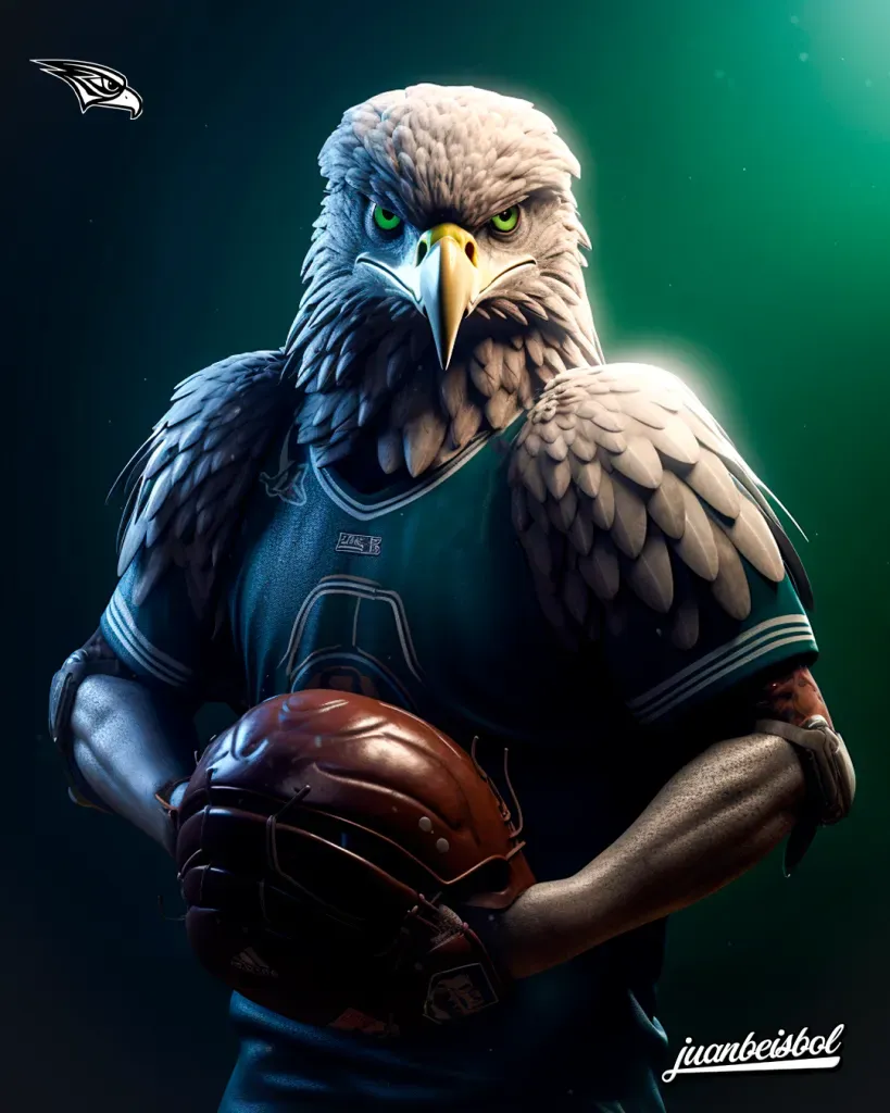 Mascota de los Halcones de Abu Dhabi según la IA (Baseball United)