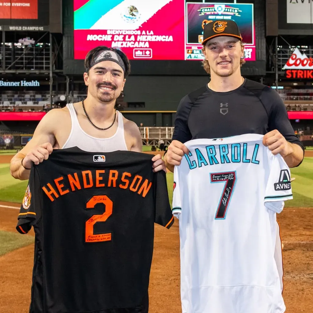 Corbin Carroll y Gunnar Henderson fueron los Noavtos del Año 2023 (Vía: @Dbacks -X)