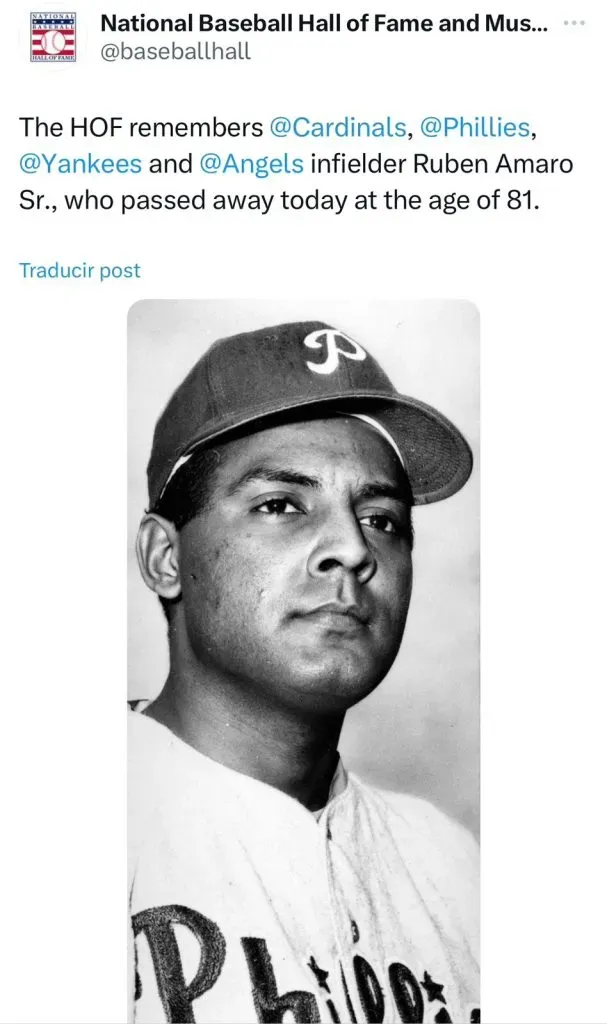 Rubén Amaro fue el primer mexicano en la historia de los Yankees