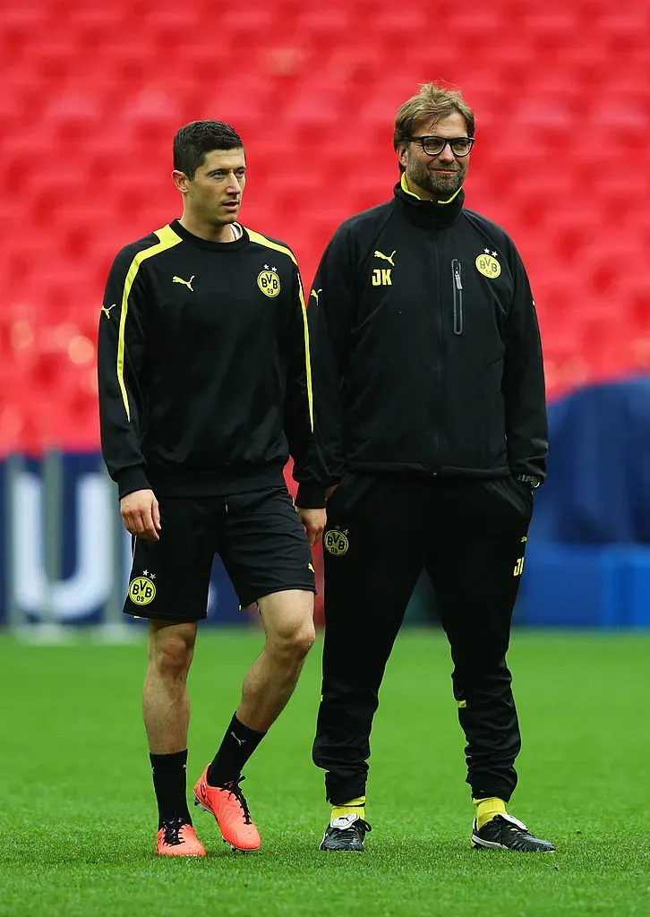 Jürgen Klopp fue el padre adoptivo de Lewandowski. (Getty Images)