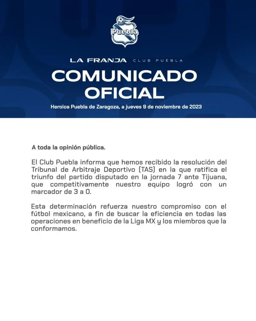 COMUNICADO PUEBLA