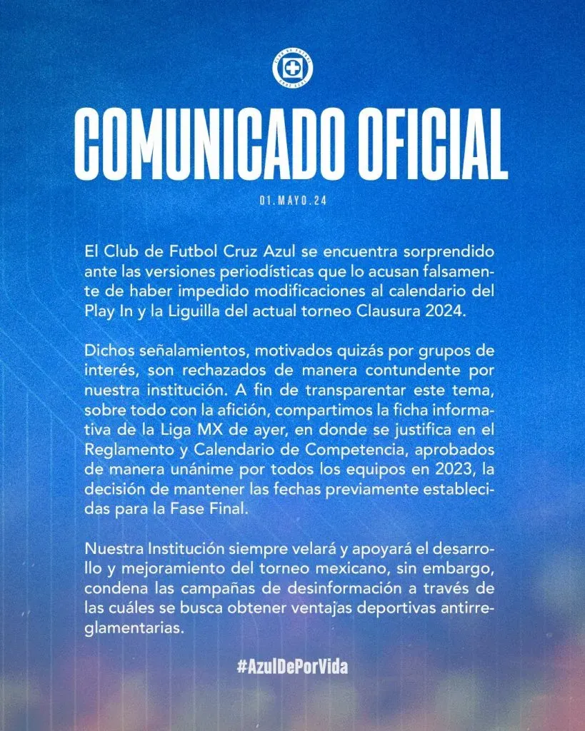 Cruz Azul se defiende ante acusaciones sobre polémica con Pachuca