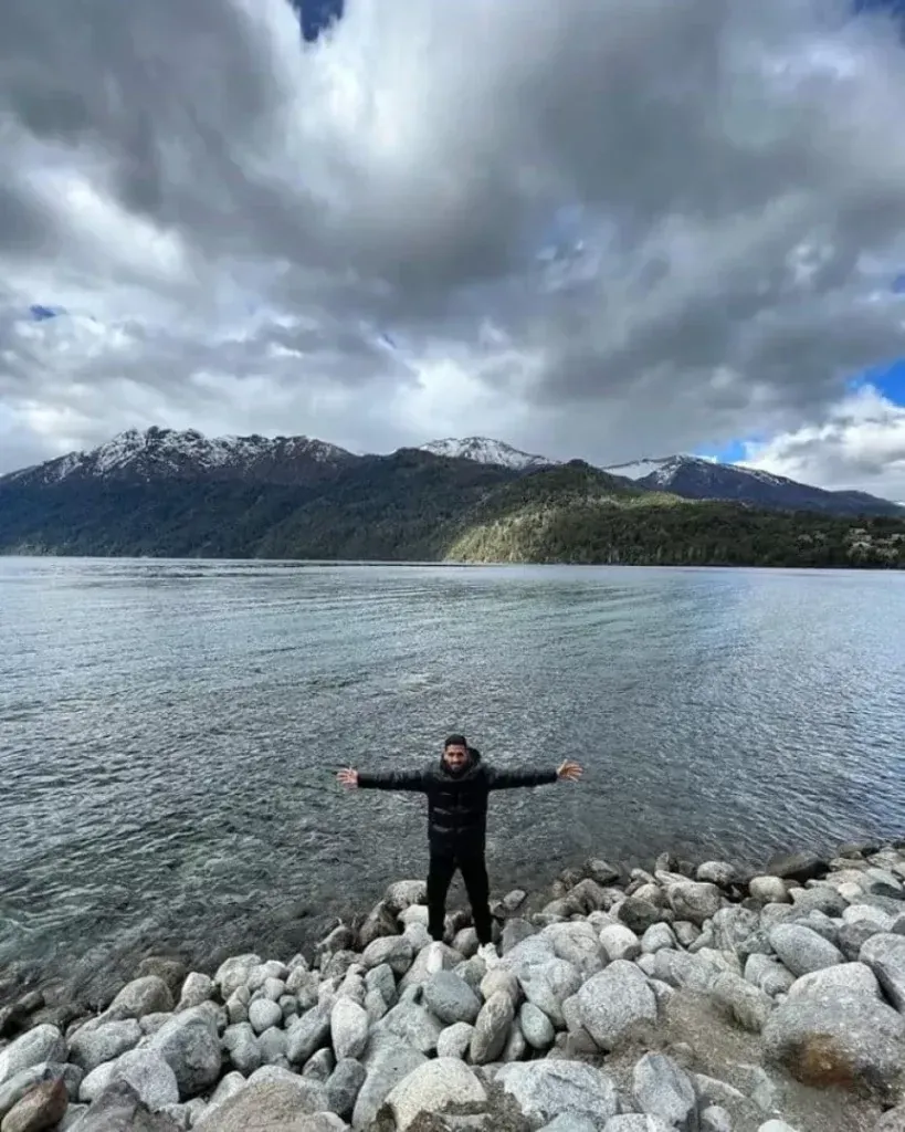 Lanzini en Bariloche.