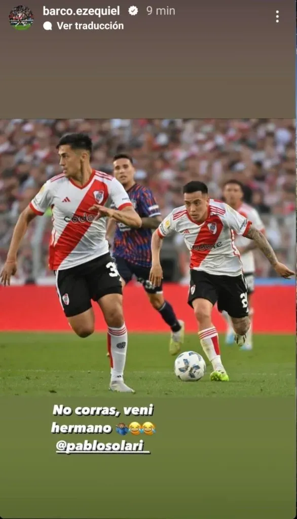 La historia de Barco en Instagram.