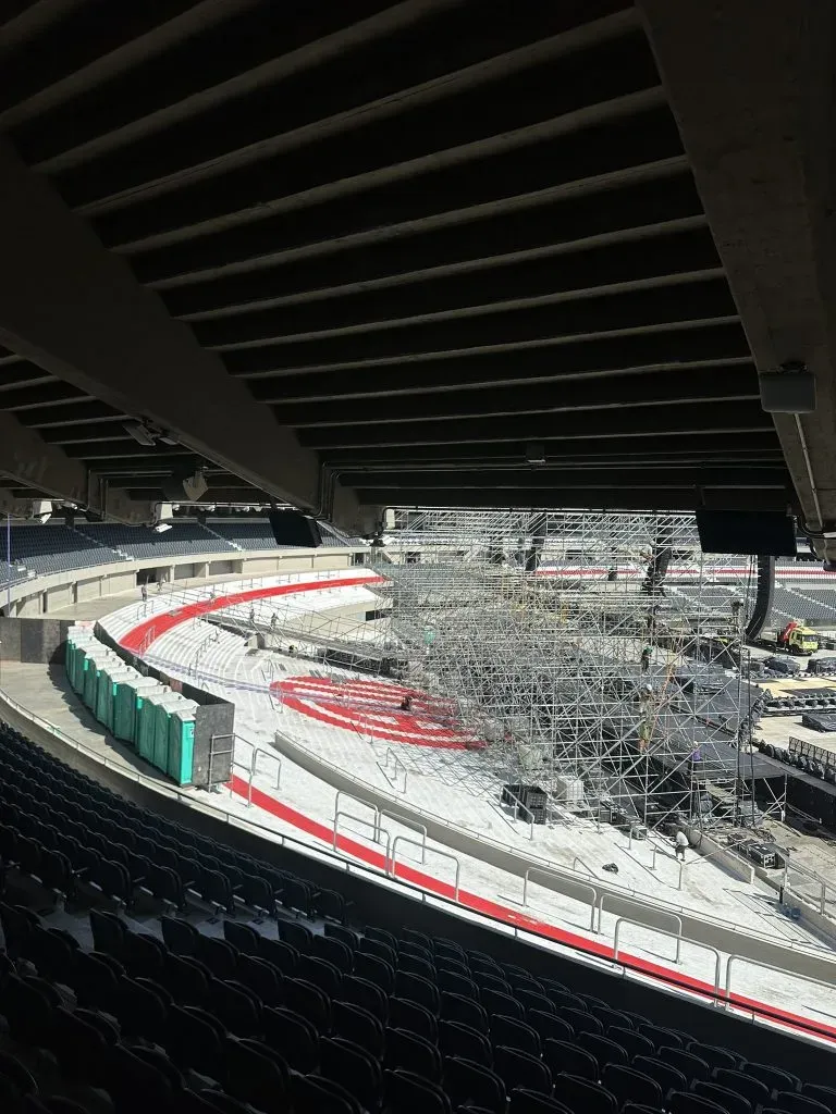 Así luce el Estadio Monumental, a pocos días del recital de The Weeknd. Foto: @sariskleit.