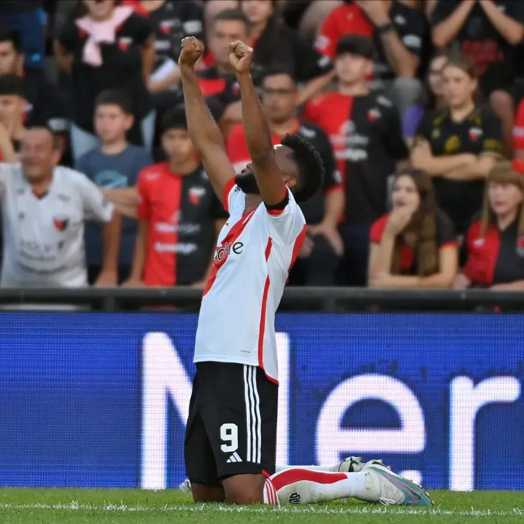 Borja metió los dos goles de River en el Cemenetario de los Elefantes. (Foto: Getty).