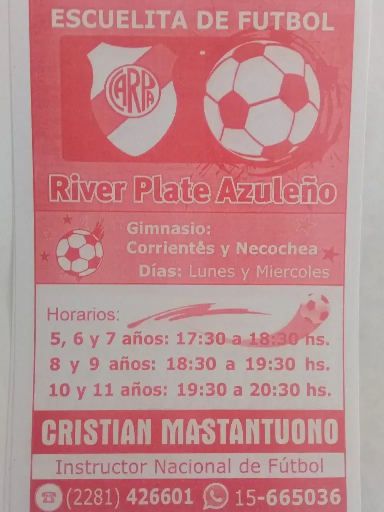 Cristian, el papá de Franco Mastantuono, es Instructor Nacional de Fútbol y dirigió a su hijo en River Plate de Azul.