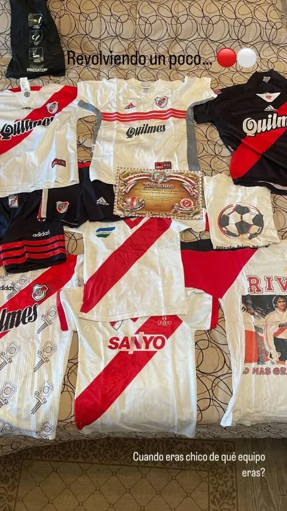 Urribarri y su fanatismo por River. (Foto: Instagram).