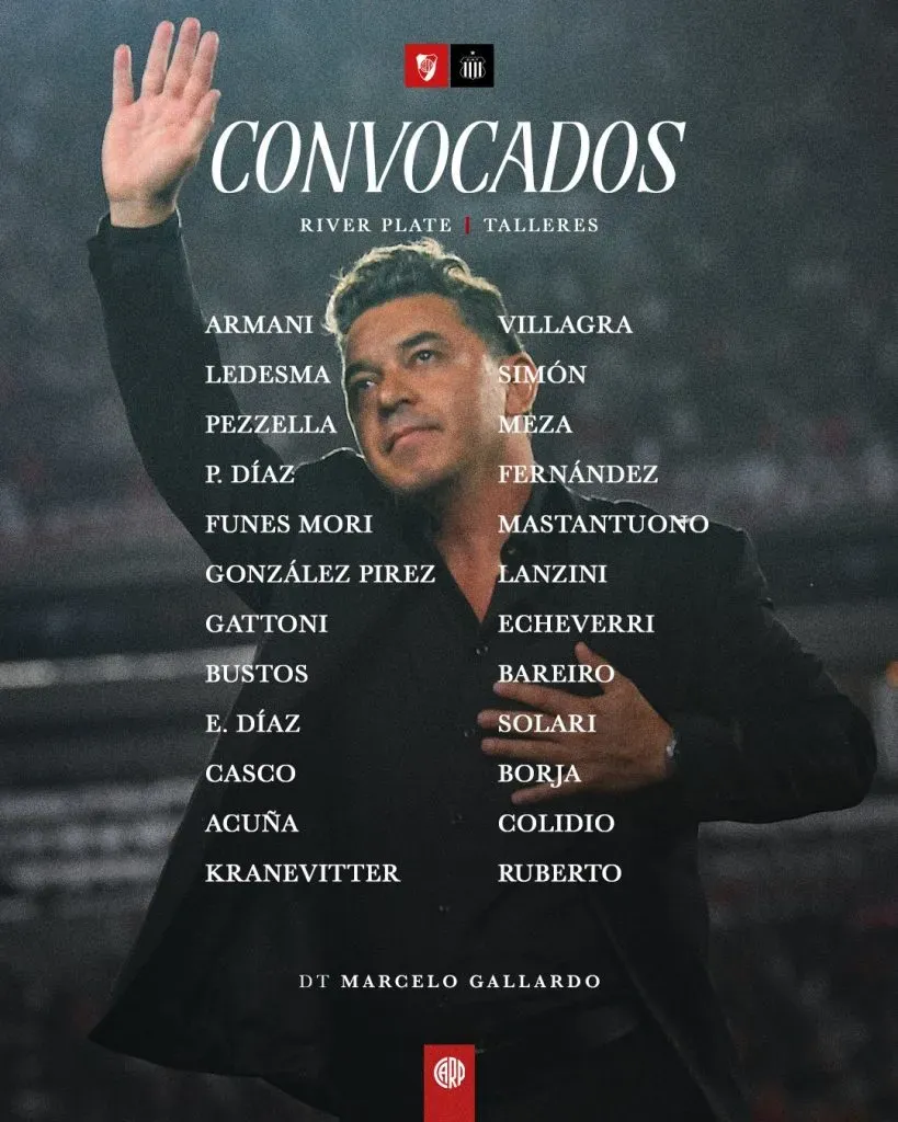 Convocados de River