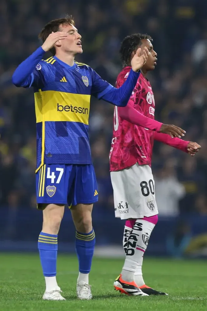 Boca, ante Independiente del Valle. (Getty)