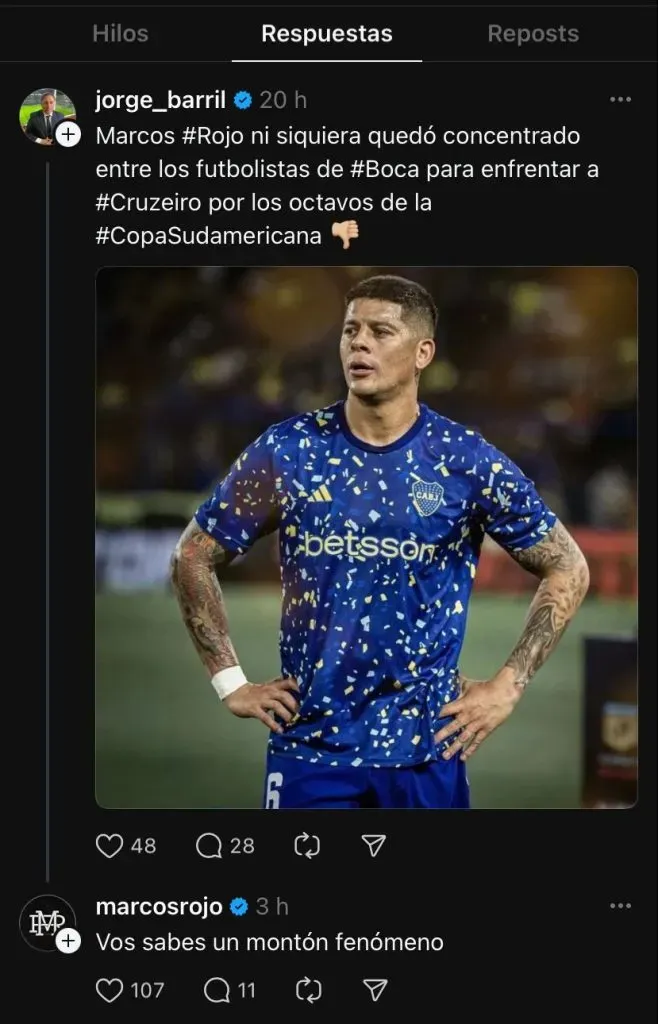 Marcos Rojo y una fuerte frase.