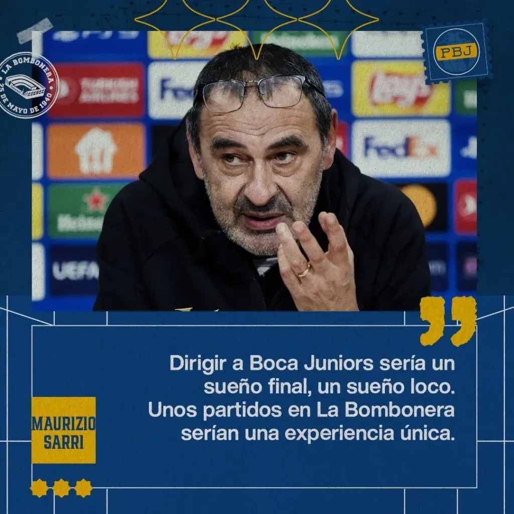 Maurizio Sarri expresó su deseo de dirigir Boca