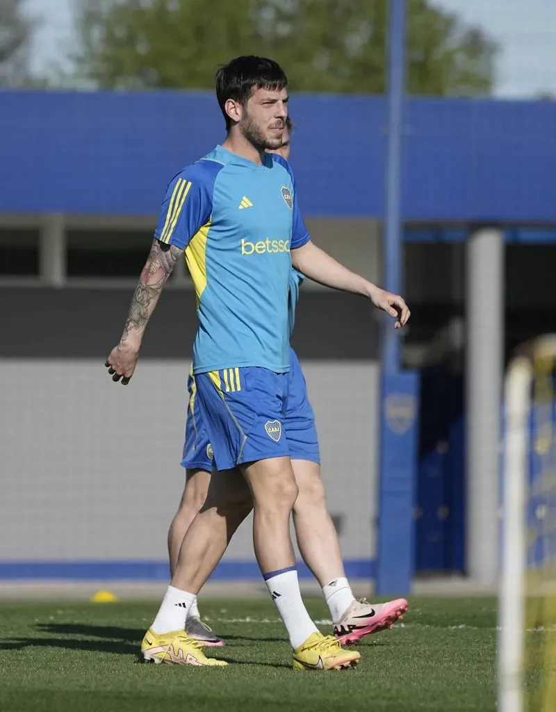 Martegani, en el entrenamiento de Boca. (Imago)