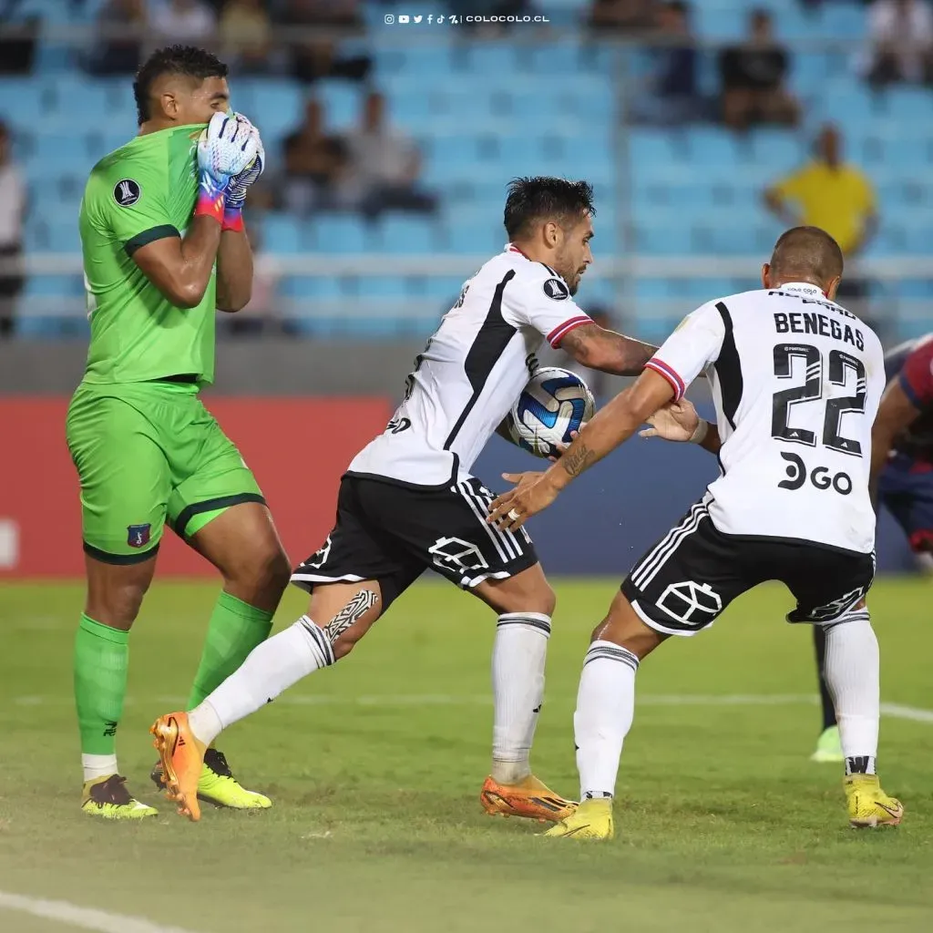 Colo Colo tuvo que sufrir hasta el final para llevarse un empate con Monagas. Foto: Comunicaciones Colo Colo.