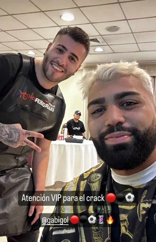 Con el goleador de Flamengo, Gabigol. Foto: Cedida / Ale Barber King