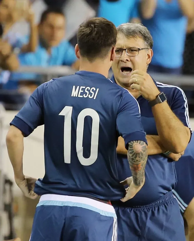 Lio Messi y Martino además coincidieron en la selección argentina. | Foto: Getty Images.