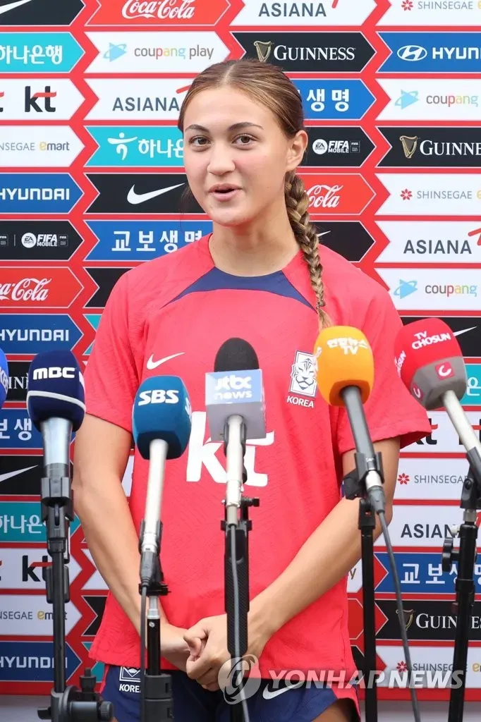 Casey Phair es la jugadora más joven en esta Copa del Mundo Femenina. Tendrá 16 años y 21 días en el debut del torneo. | Yonhap News