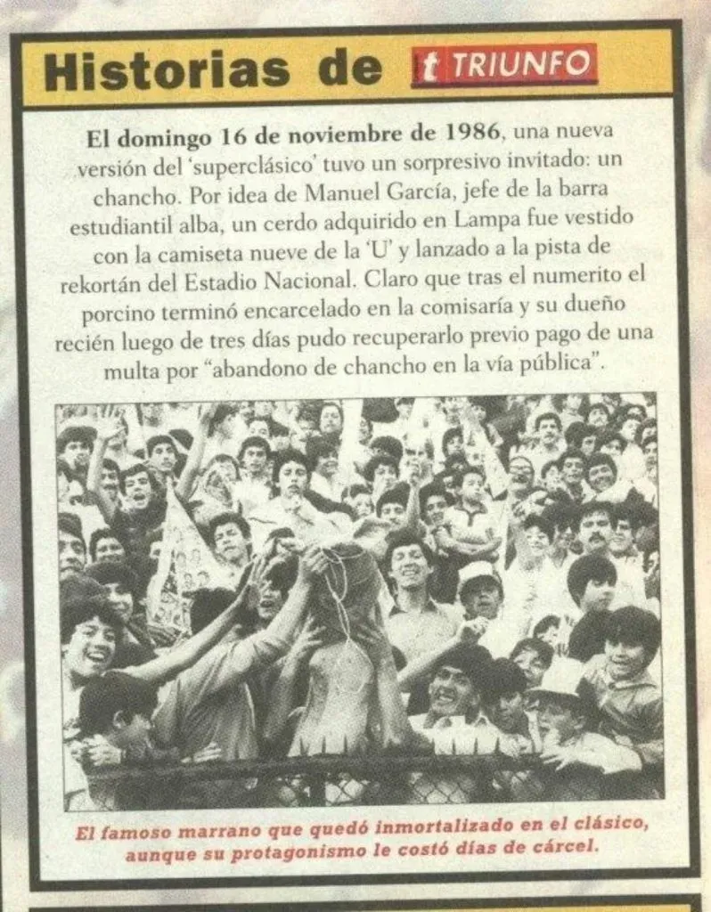 El recorte de la histórica revista Triunfo de este hecho (@colocolodetodos)