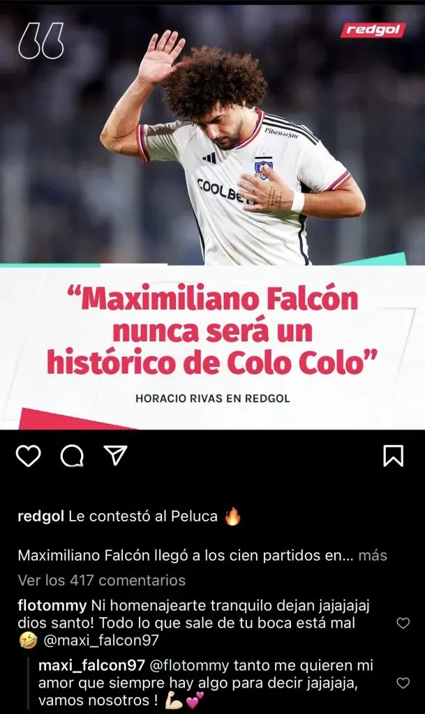 La respuesta de Maximiliano Falcón a Horacio Rivas.