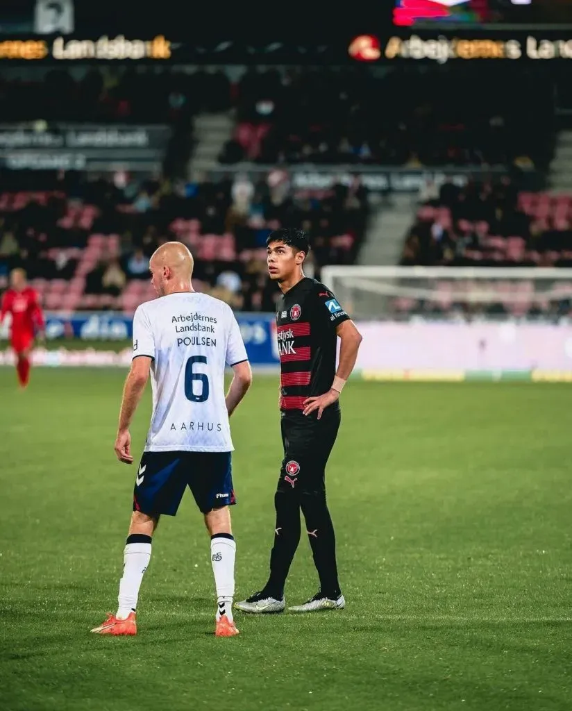 Darío Osorio ya debutó con la camiseta del FC Midtjylland de Dinamarca.