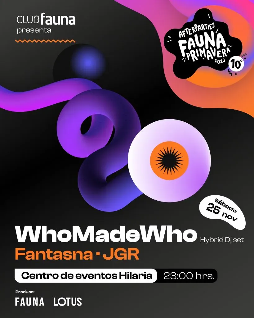 Quienes queden con gusto a poco el sábado en Fauna, en solo horas podrán repetirse con WhoMadeWho sumado a Fantasna y JGR. Foto: Lotus.