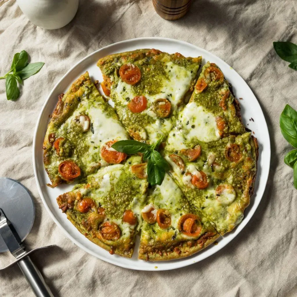 Pizza con pesto