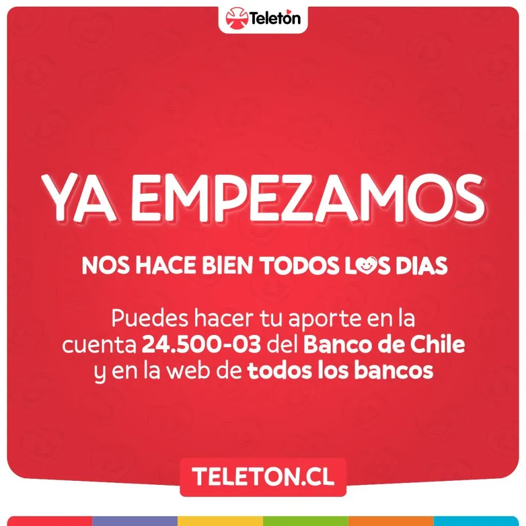 La Teletón 2023 se realiza este viernes 10 y sábado 11 de noviembre. Imagen: Teletón.