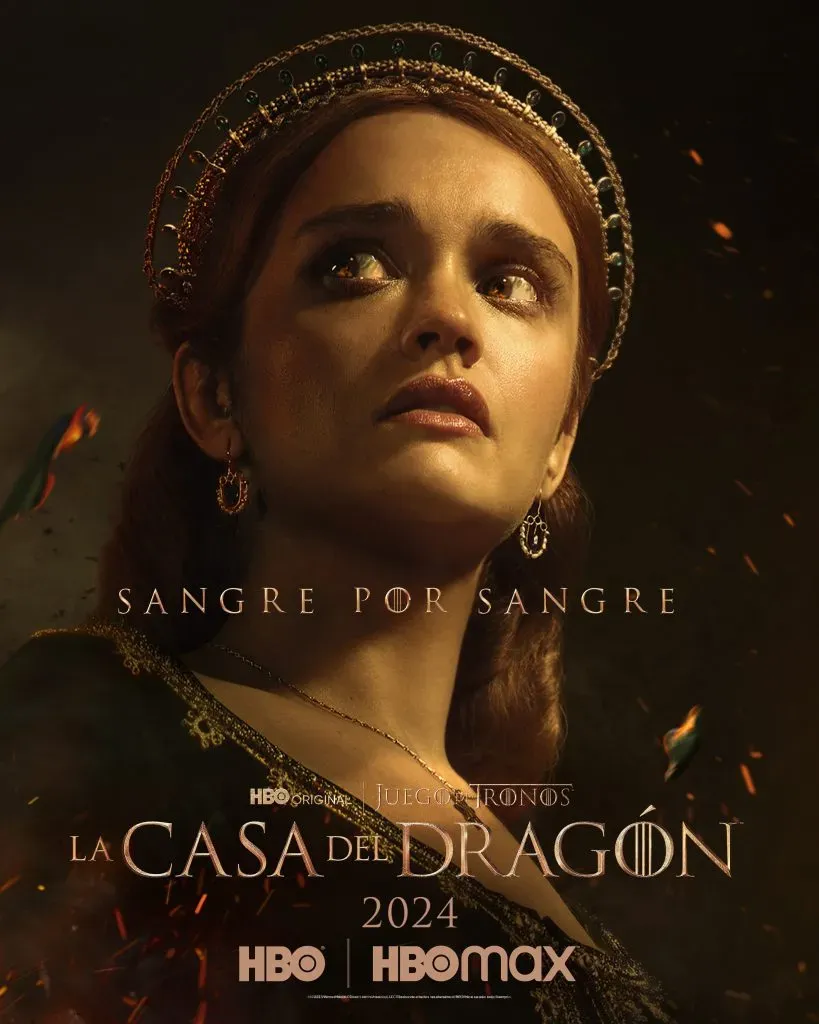 “Sangre por sangre” es el lema de Alicent en los posters de la segunda temporada. Foto: HBO