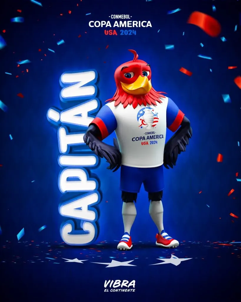 El águila “Capitán” es la mascota para la Copa América 2024. | Foto: Conmebol
