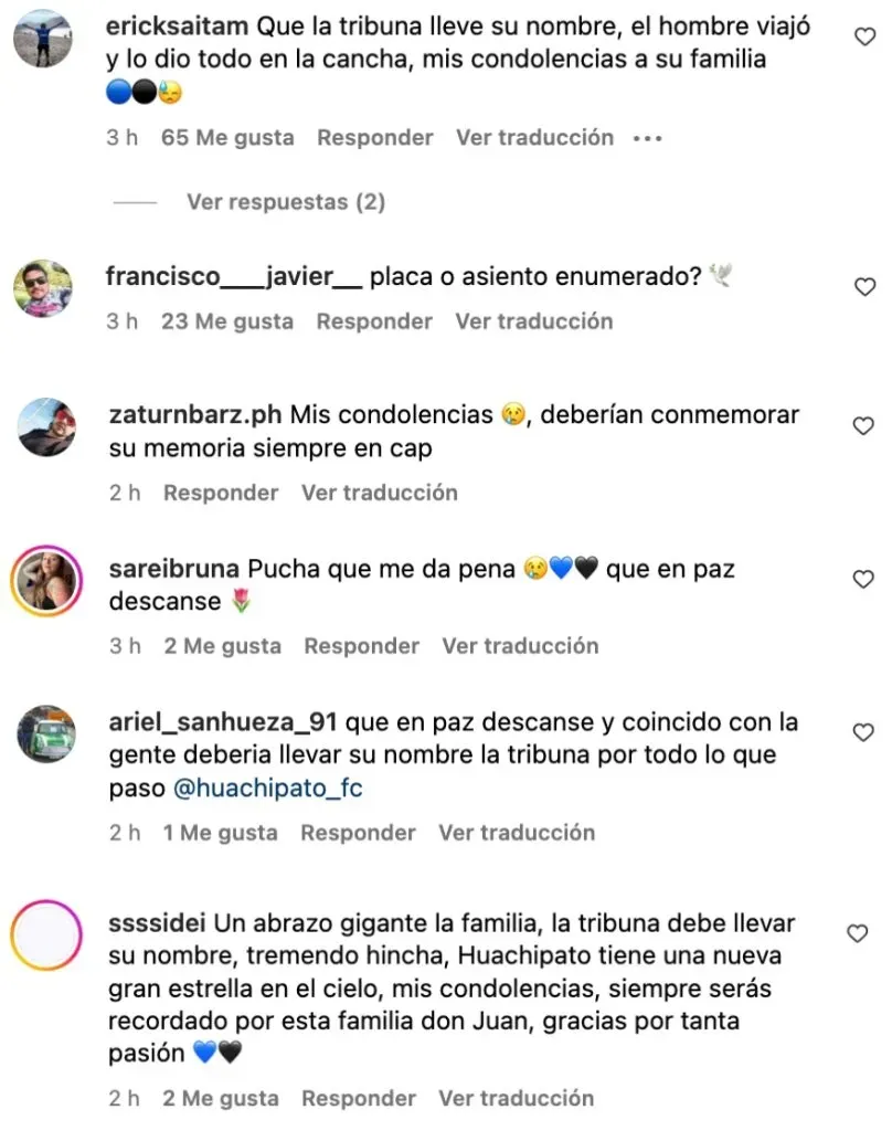 Algunos de los comentarios de los fanáticos acereros.