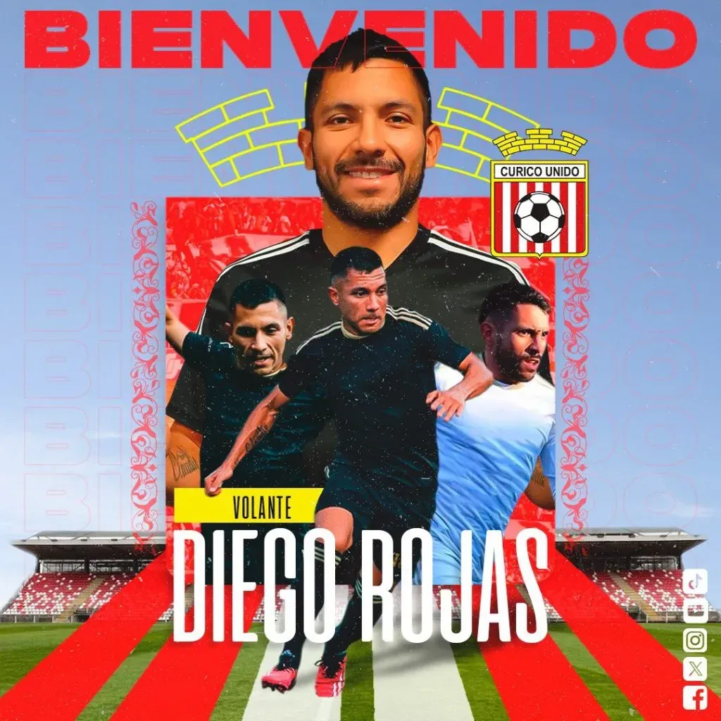 Diego Rojas regresa a Chile para defender la camiseta de Curicó Unido.