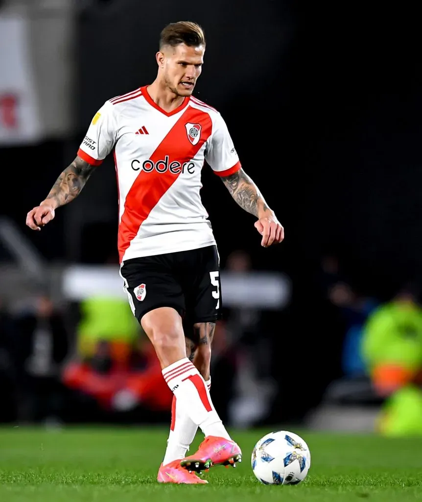 Bruno Zuculini jugó apenas 17 minutos en la temporada 2023 con River (Getty Images)