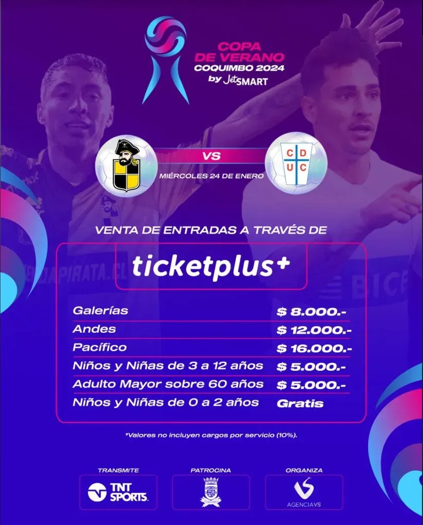 Coquimbo y la UC juegan el 24 de enero