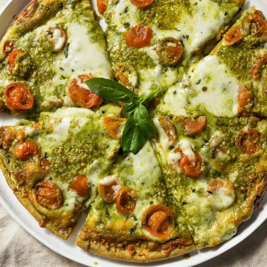 Pizza con pesto